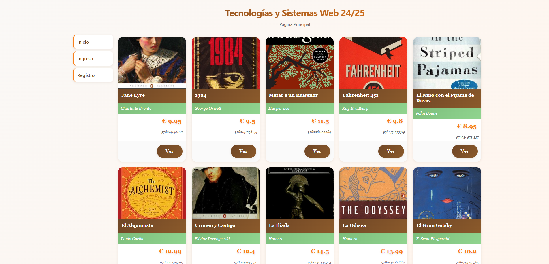 Captura de Librería Online